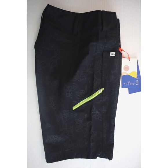 Wild Rye Women's Sz 6 Black Lotus Greyscale Freda 7" Bike Shorts - Picture 8 of 9